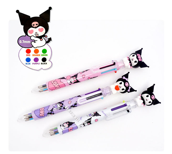 sanrio kuromi figure 6-color ballpoint pen (random)