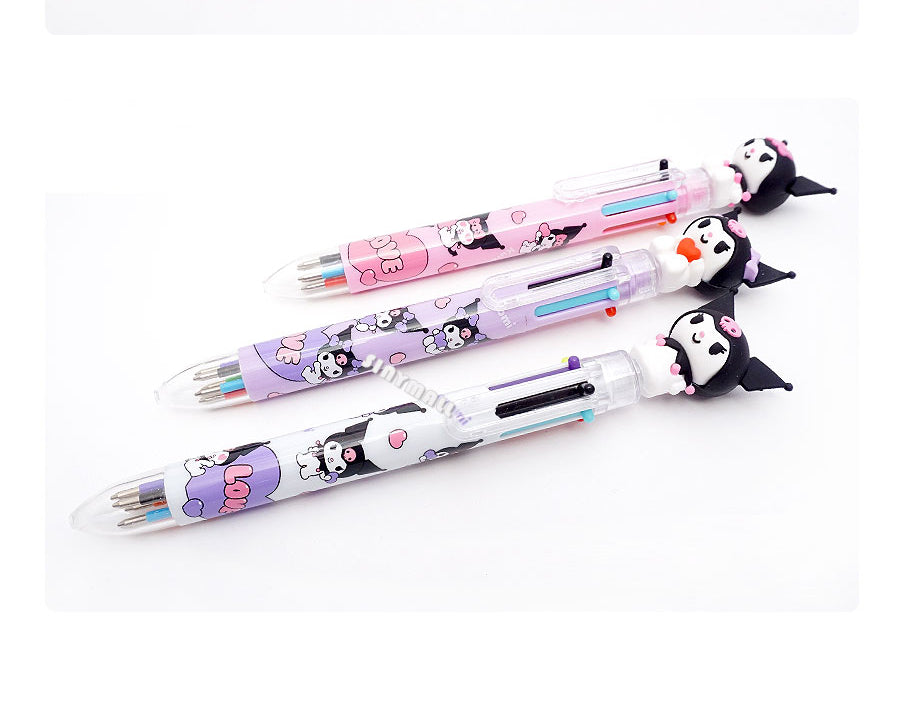 sanrio kuromi figure 6-color ballpoint pen (random)