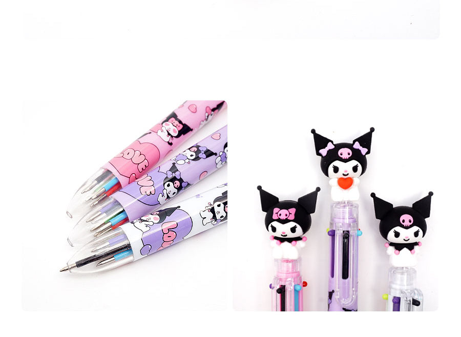 sanrio kuromi figure 6-color ballpoint pen (random)