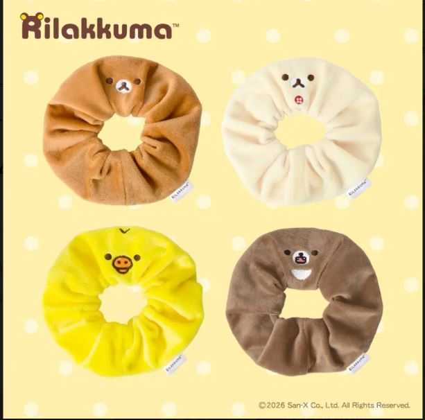 Rilakkuma Embroidered Scrunchies